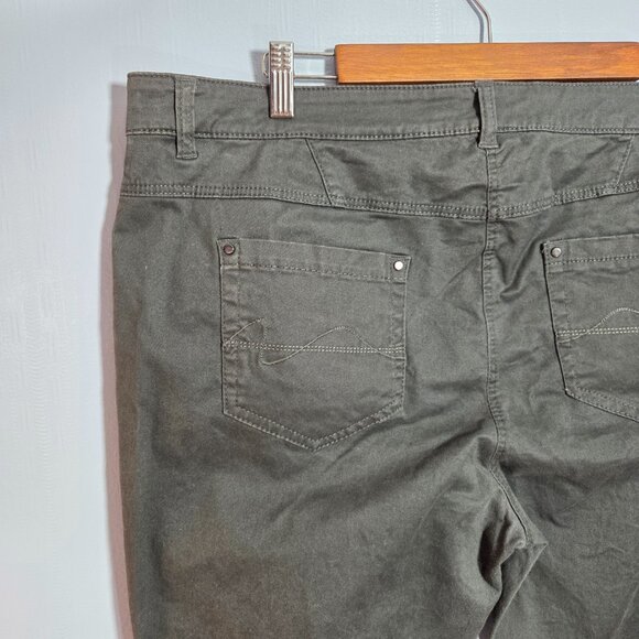 Studio 18 Fantastic Elastic Dark Gray Straight Leg Casual Ankle Pants - Picture 7 of 10